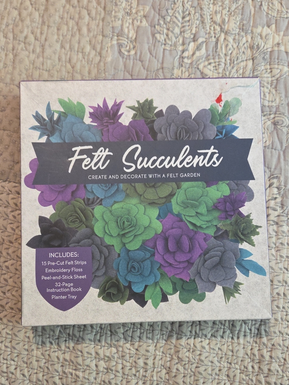 DIY Felt Garden Kit — Green, Purple, Teal, Gray, Blue